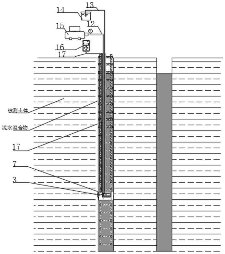 Installation method of safety monitoring instrument for working well in ultra-deep overburden layer