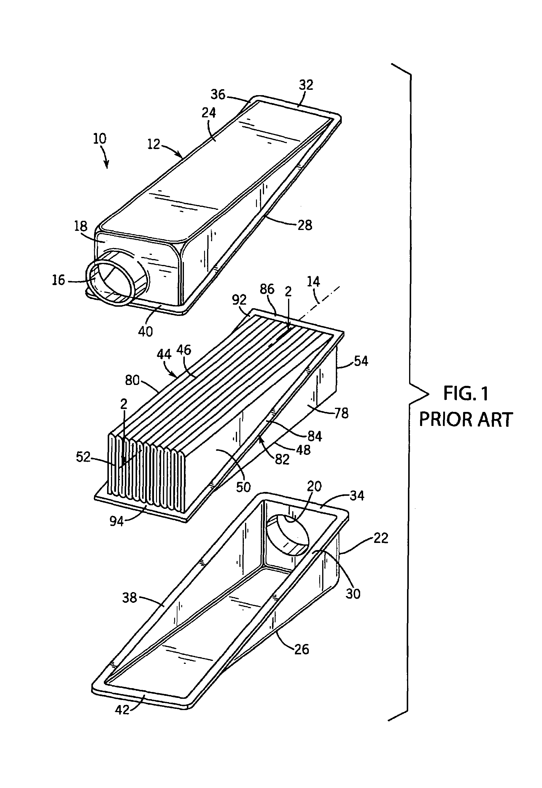 High capacity direct flow filter with maintained channel width