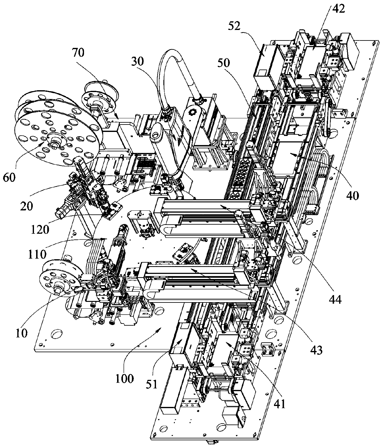 Full-automatic film tearing and foam attaching dual-purpose machine