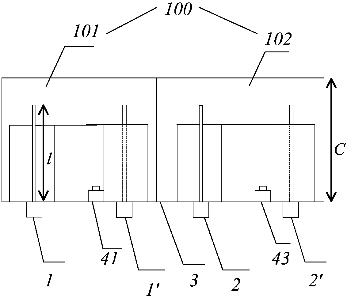 Double-passband difference filter based on micro double-mode medium resonators