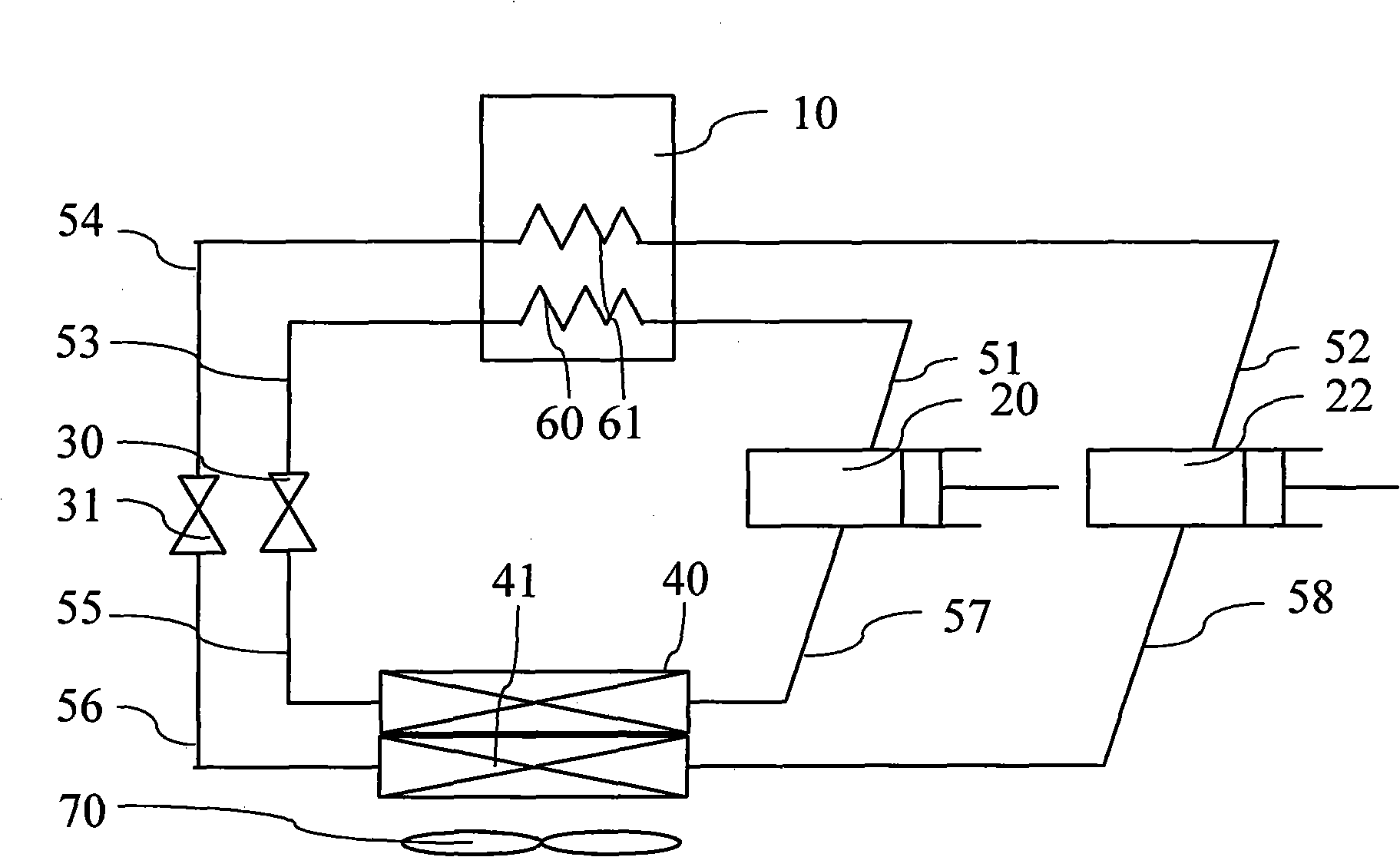 Parallelly-arranged double-circulating heat pump water heater