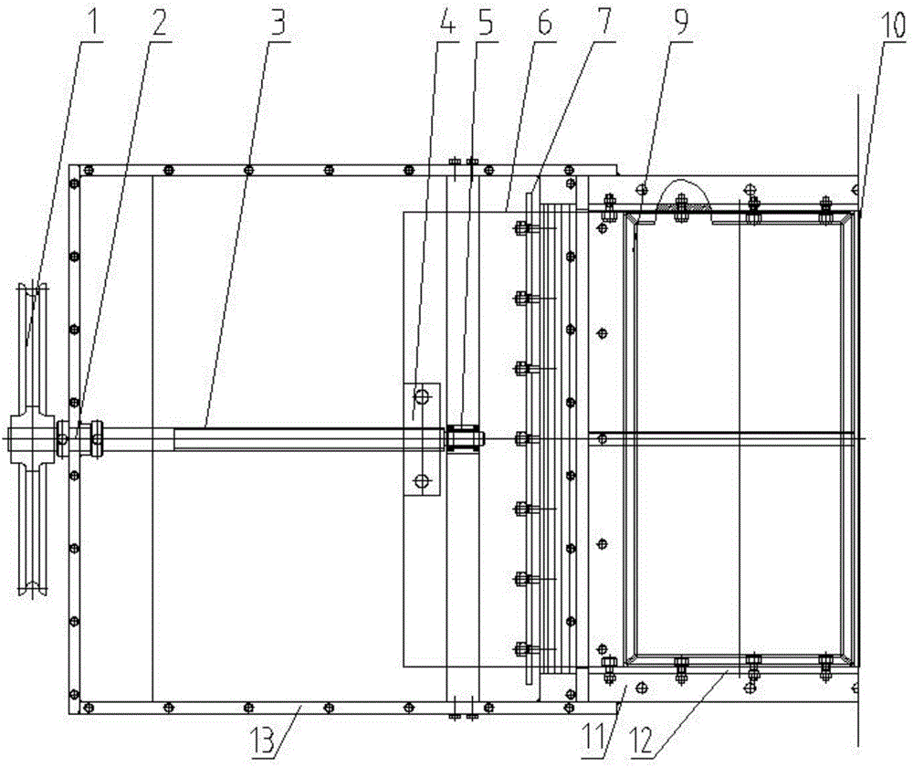 Great-pressure difference manual sealing slide plate gate