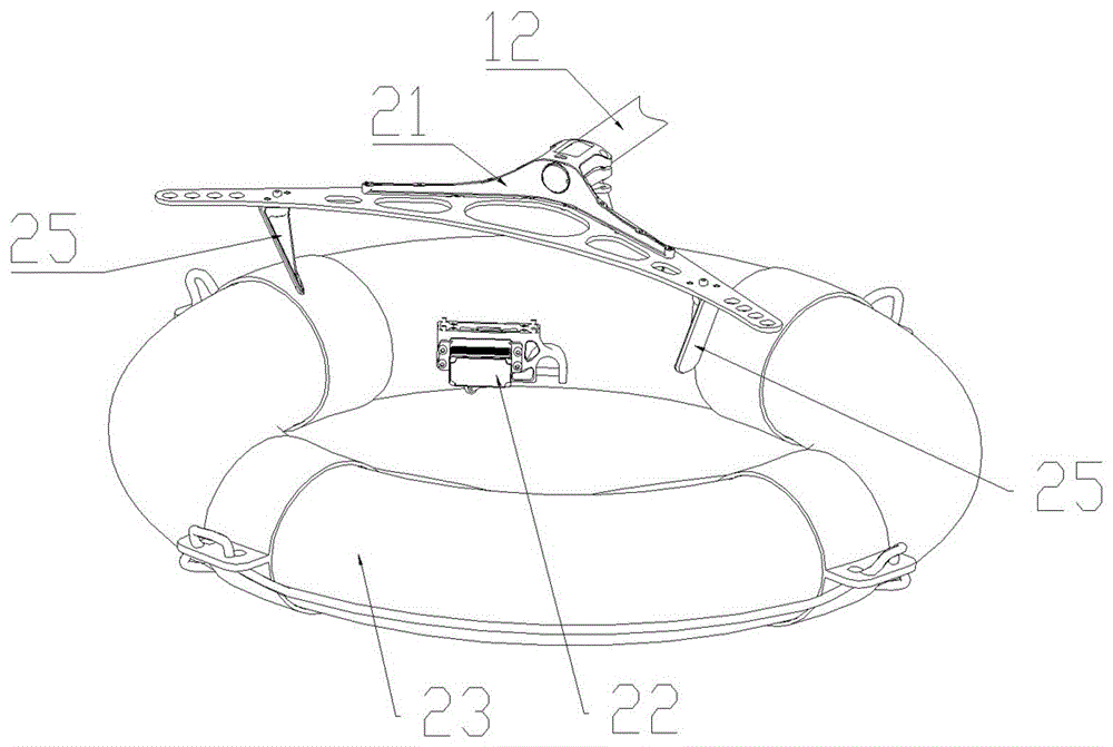 Life ring throwing mount and unmanned aerial vehicle