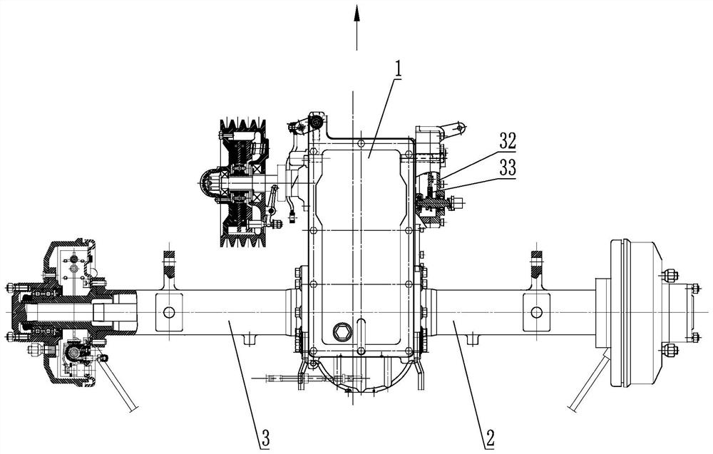 Three-wheeled automobile circulating type gear shifting conjoined rear axle