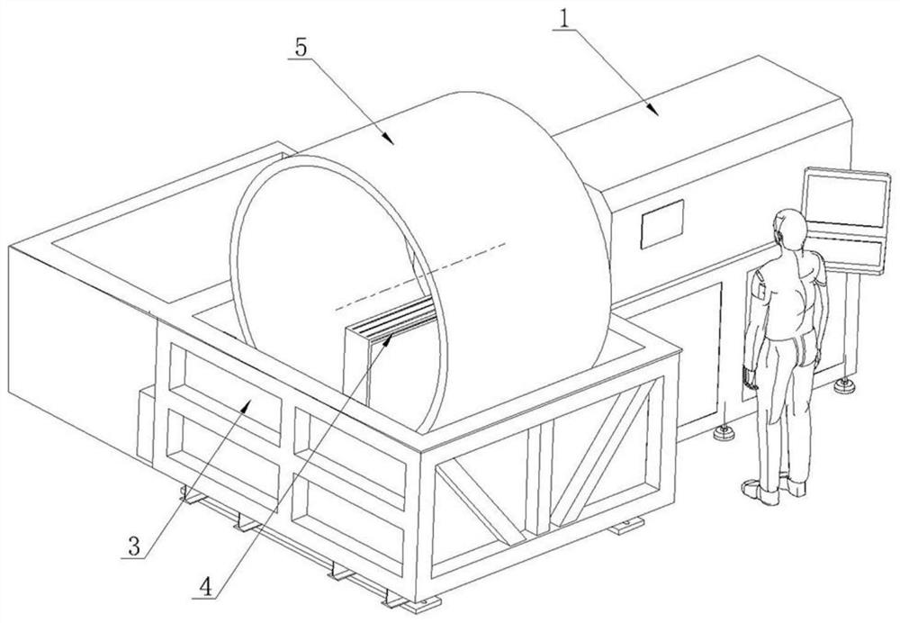 Automatic flaw detector for detecting pipeline type part