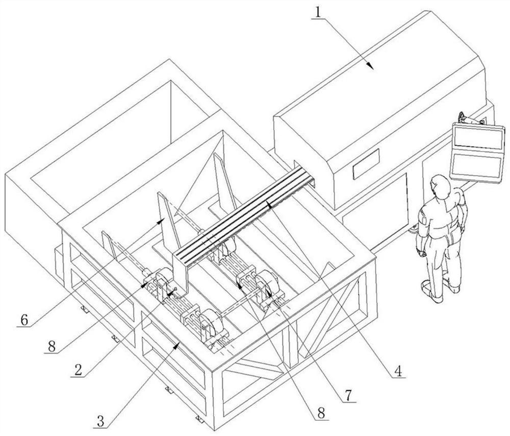 Automatic flaw detector for detecting pipeline type part