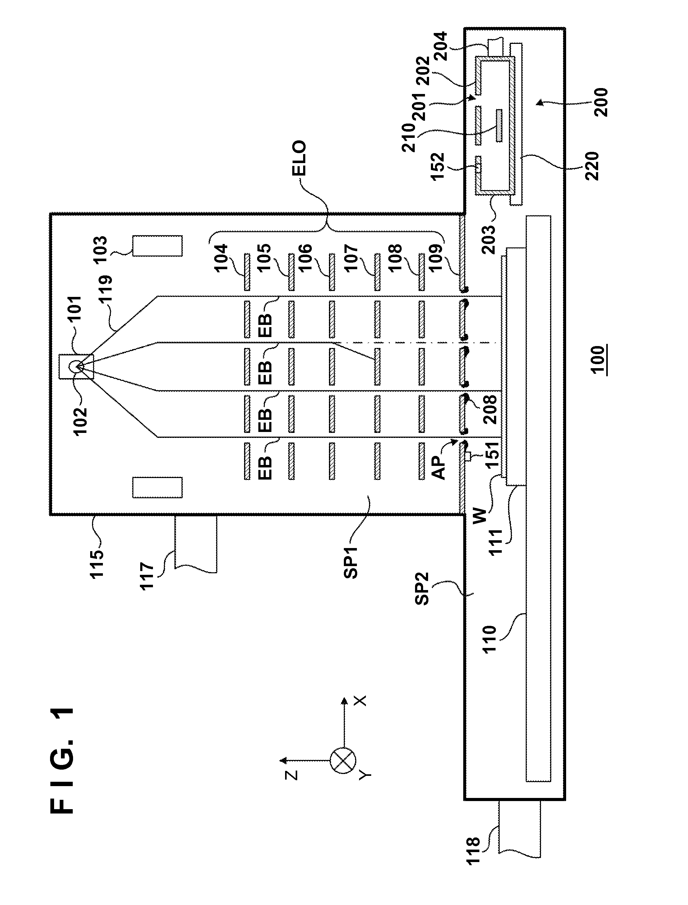 Charged-particle beam lithographic apparatus and method of manufacturing device