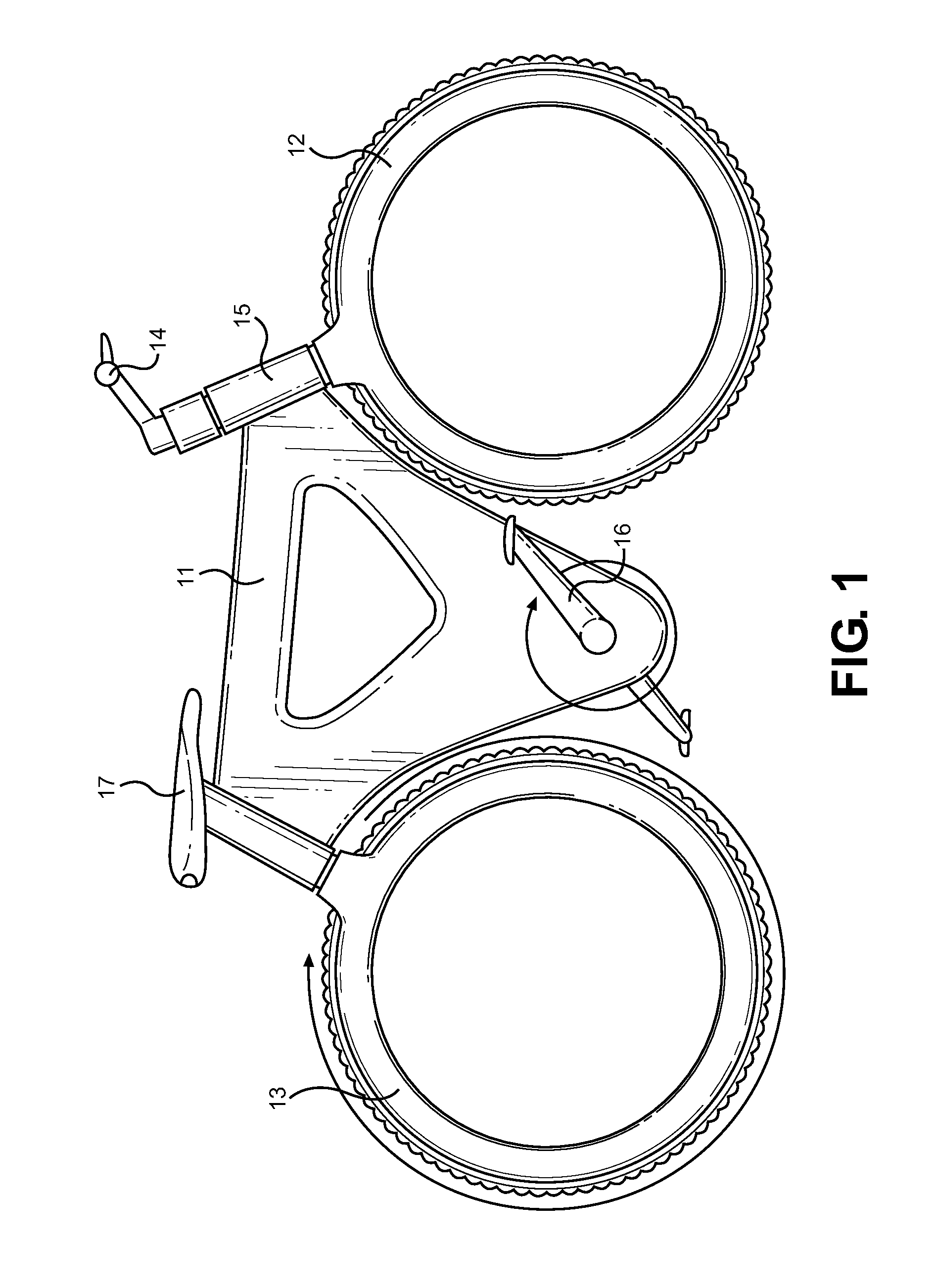 Bicycle Device with Direct Drive Transmission and Hubless Wheels