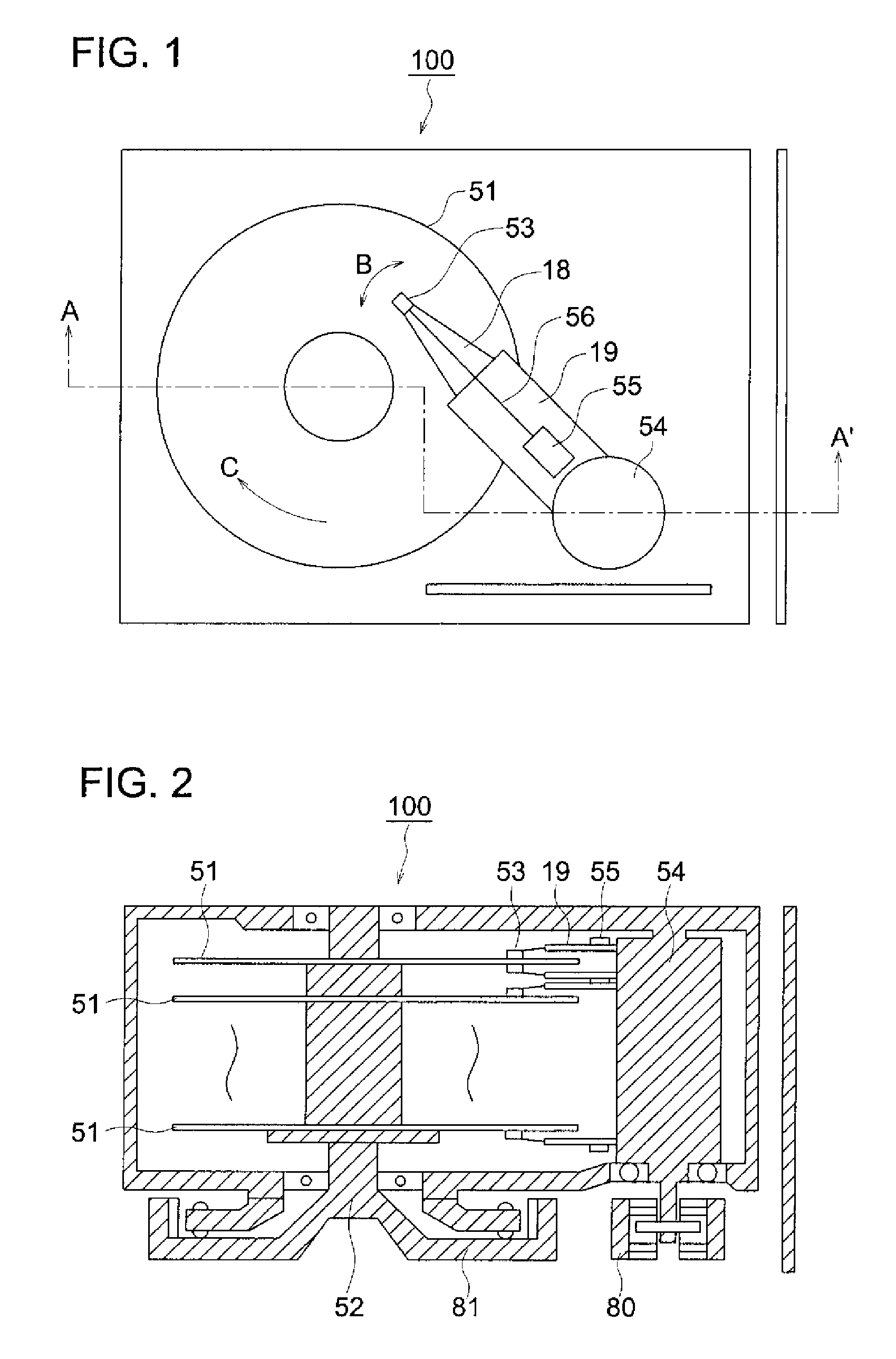 Magnetic recording device and magnetic recording head drive mechanism