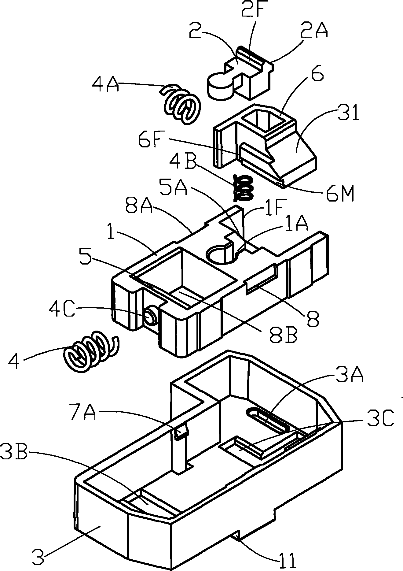 Safety shield device for self-locking power jack