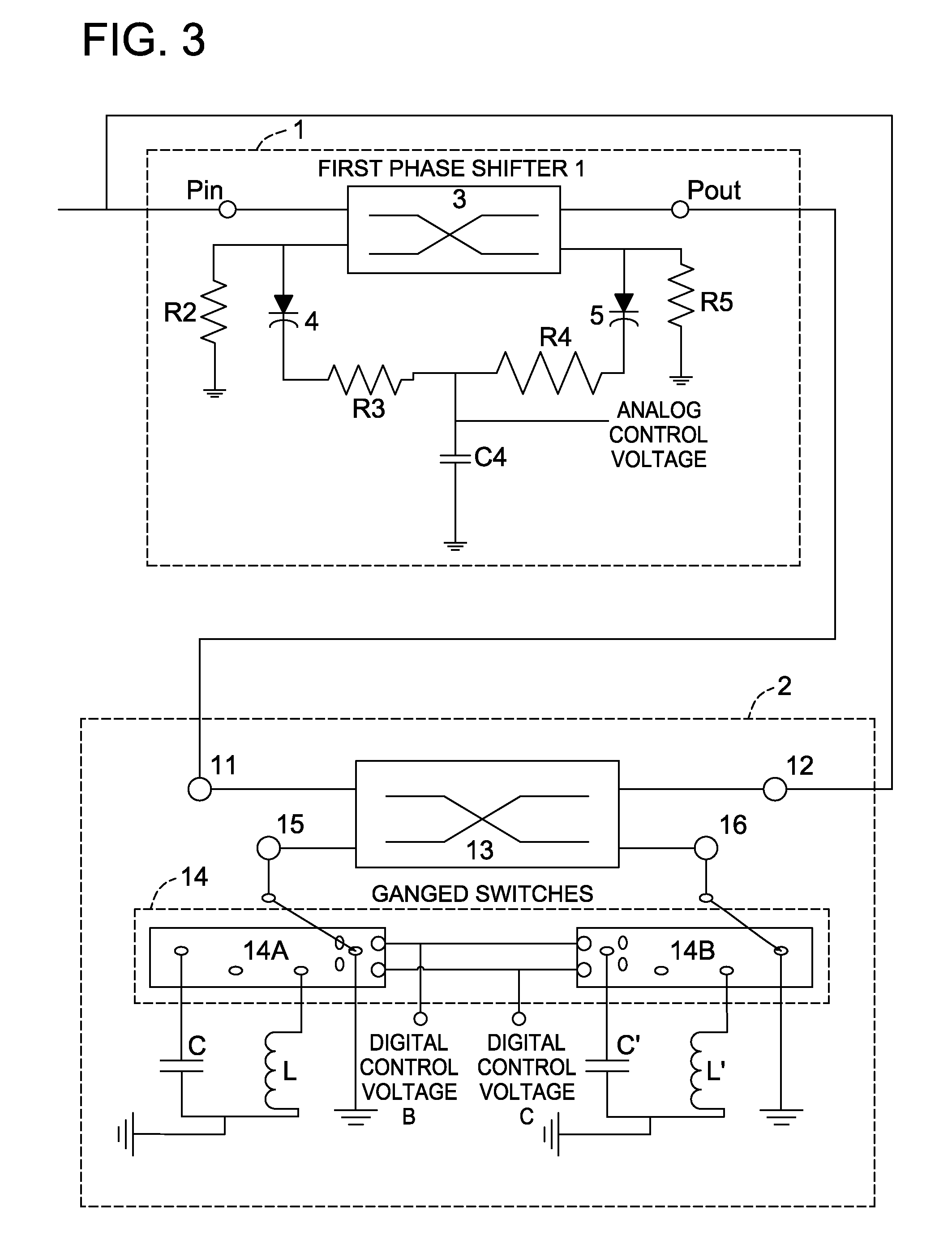 Phase shifter and power amplifier and magnetic resonance imaging apparatus