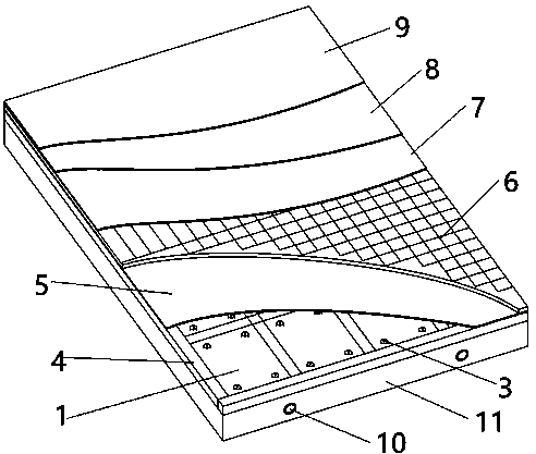 Six-in-one prefabricated concrete outer wall panel and production method thereof