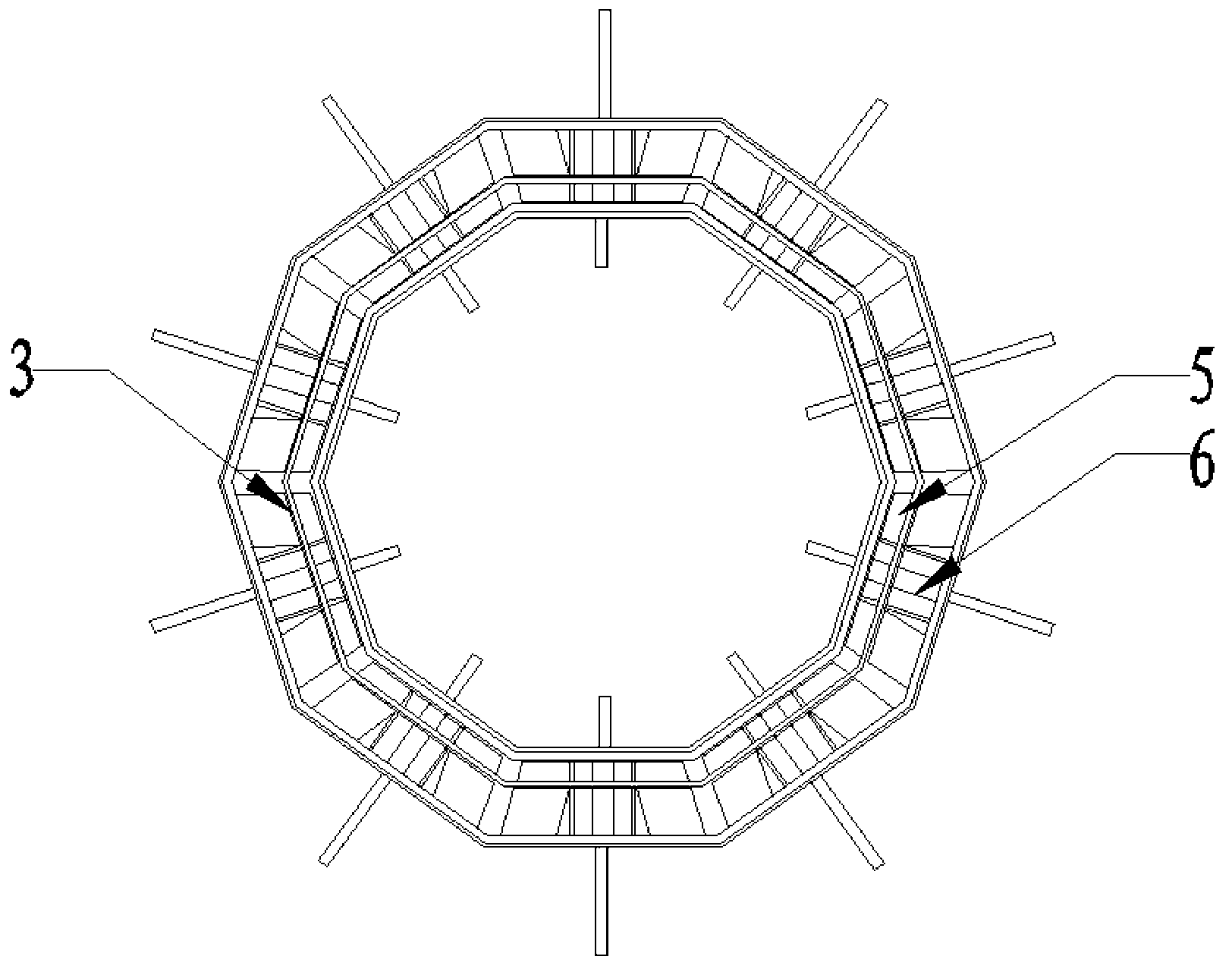 Polyhedron funnel type air inlet unit for CVD (chemical vapor deposition) equipment and CVD equipment