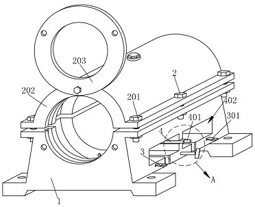 Low-abrasion bearing pedestal