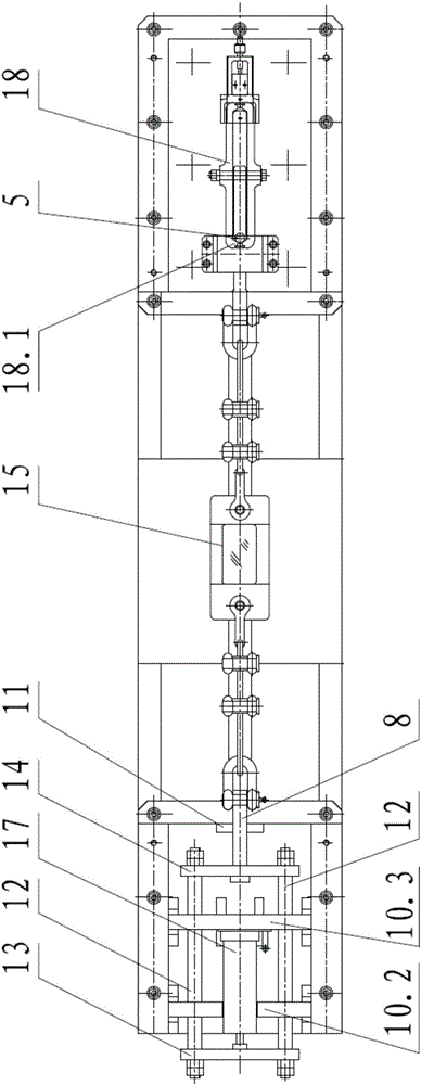 Blocking mechanism simulation force measuring apparatus