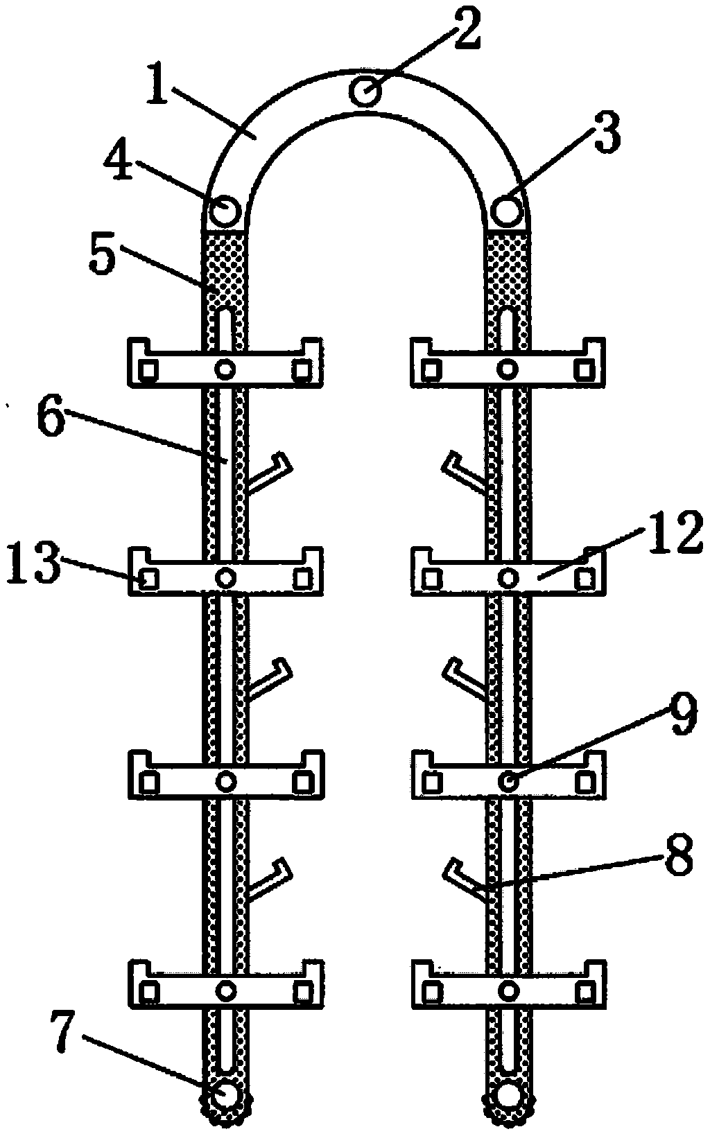 Novel rice seedling hole tray breeding device