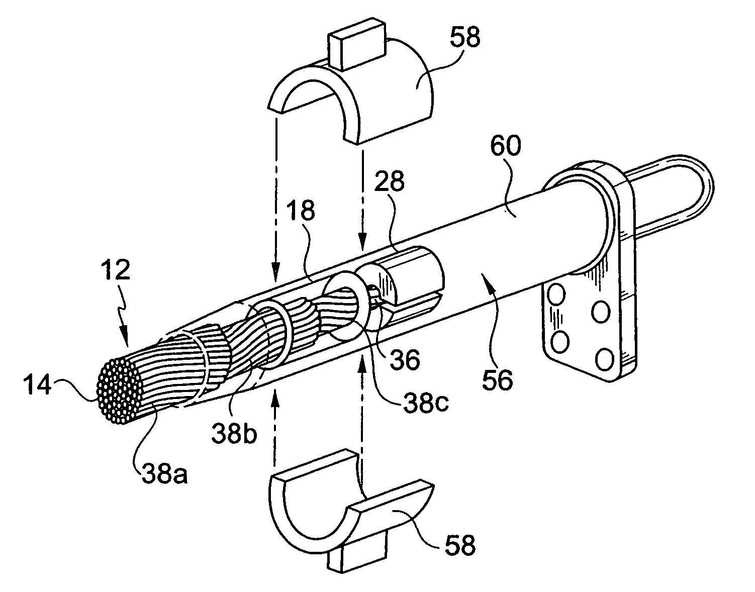 Compression connector assembly