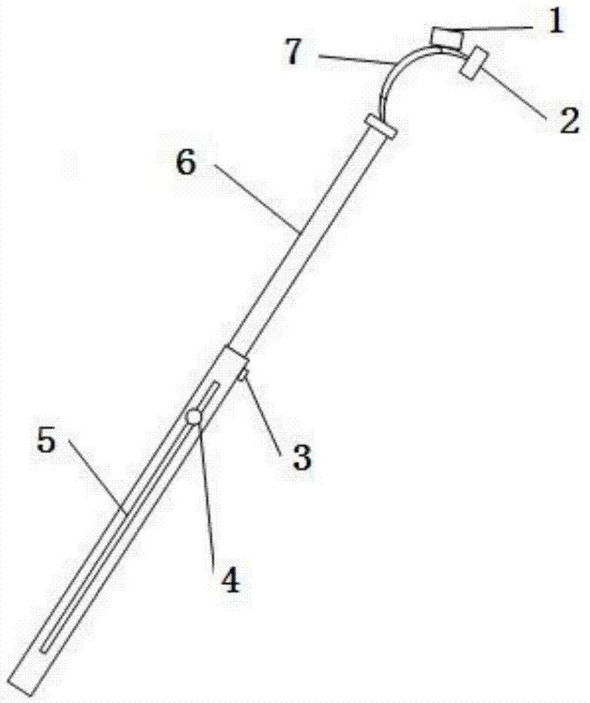 Portable ultrasonic probe auxiliary rod