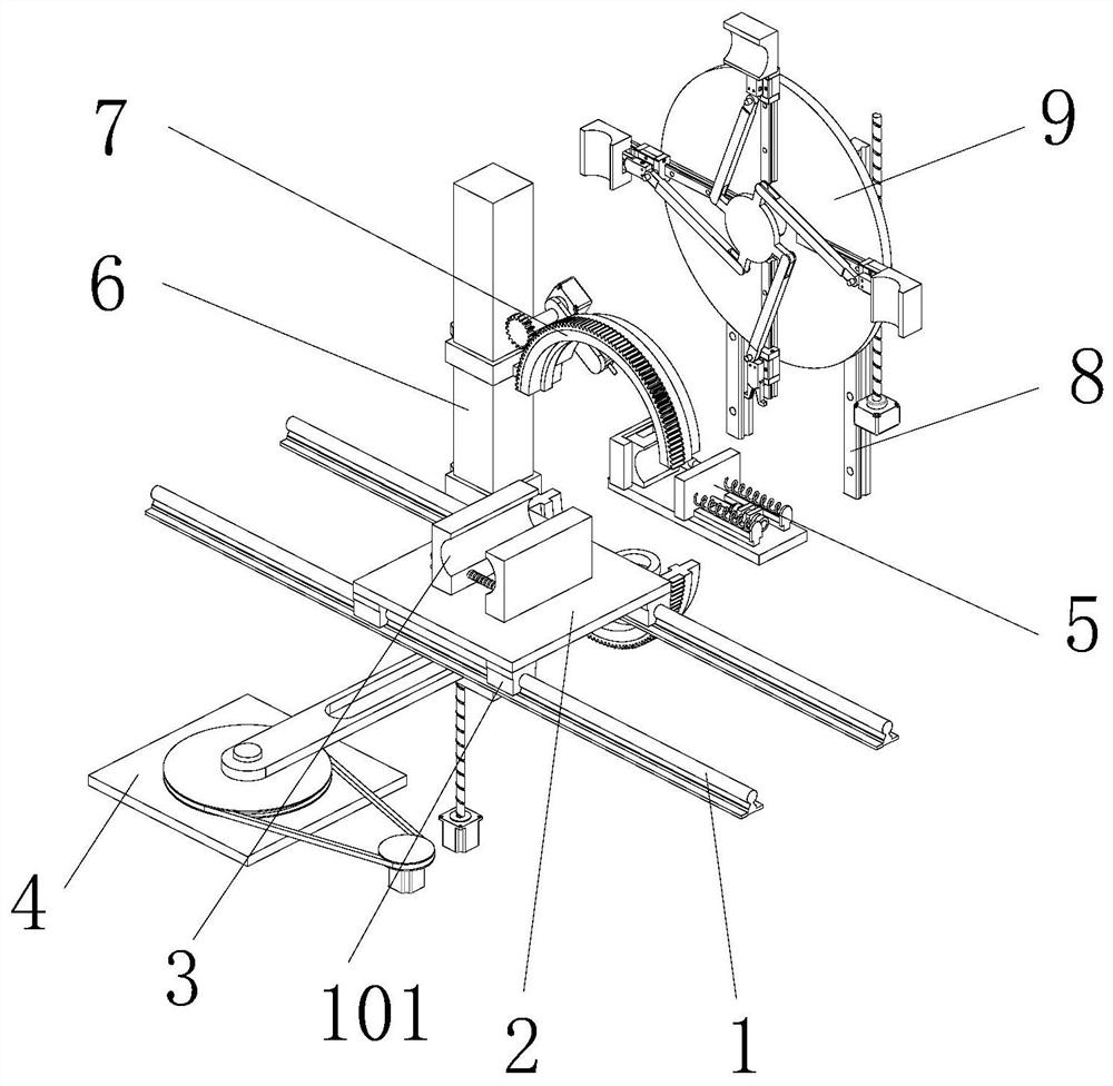 A welding mechanism for construction engineering pipeline flanges