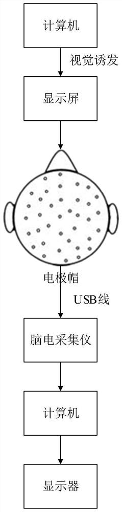 Steady-state visually evoked EEG identification method and system based on frequency domain coding