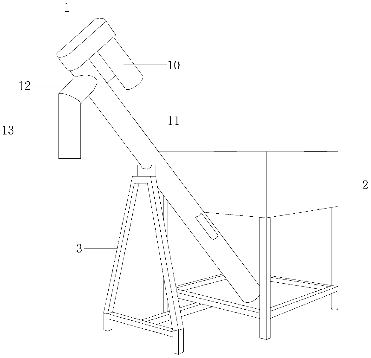 Granulated feed conveying device