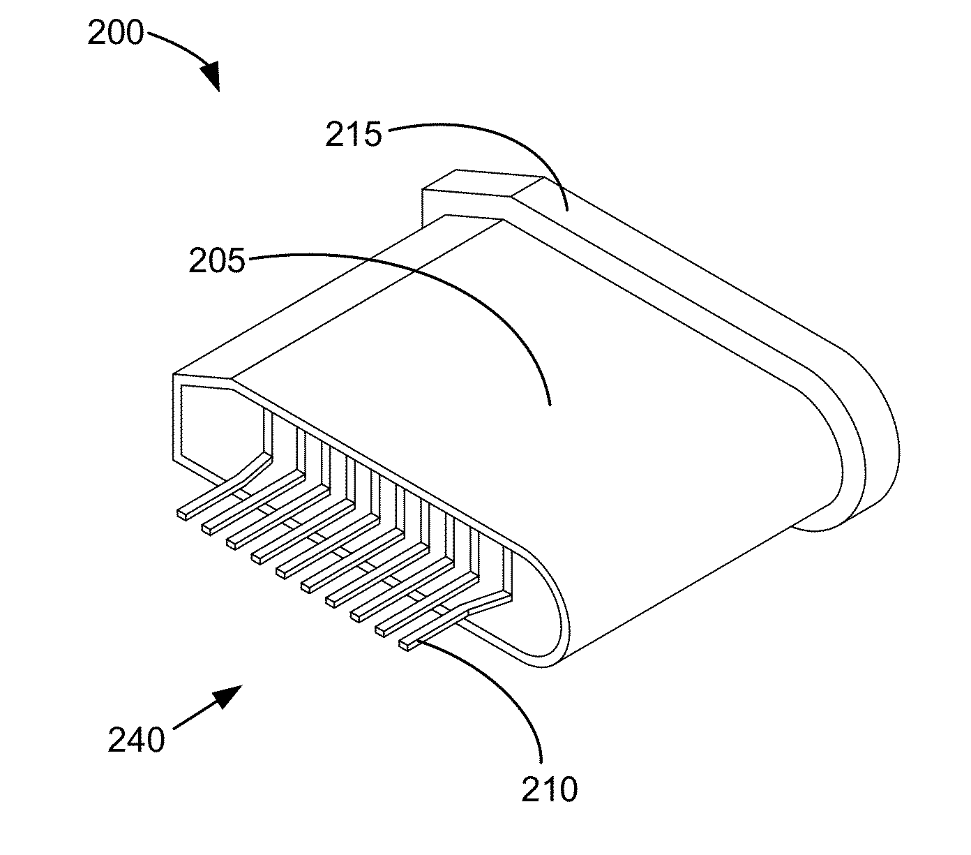 Connector utilizing conductive polymers