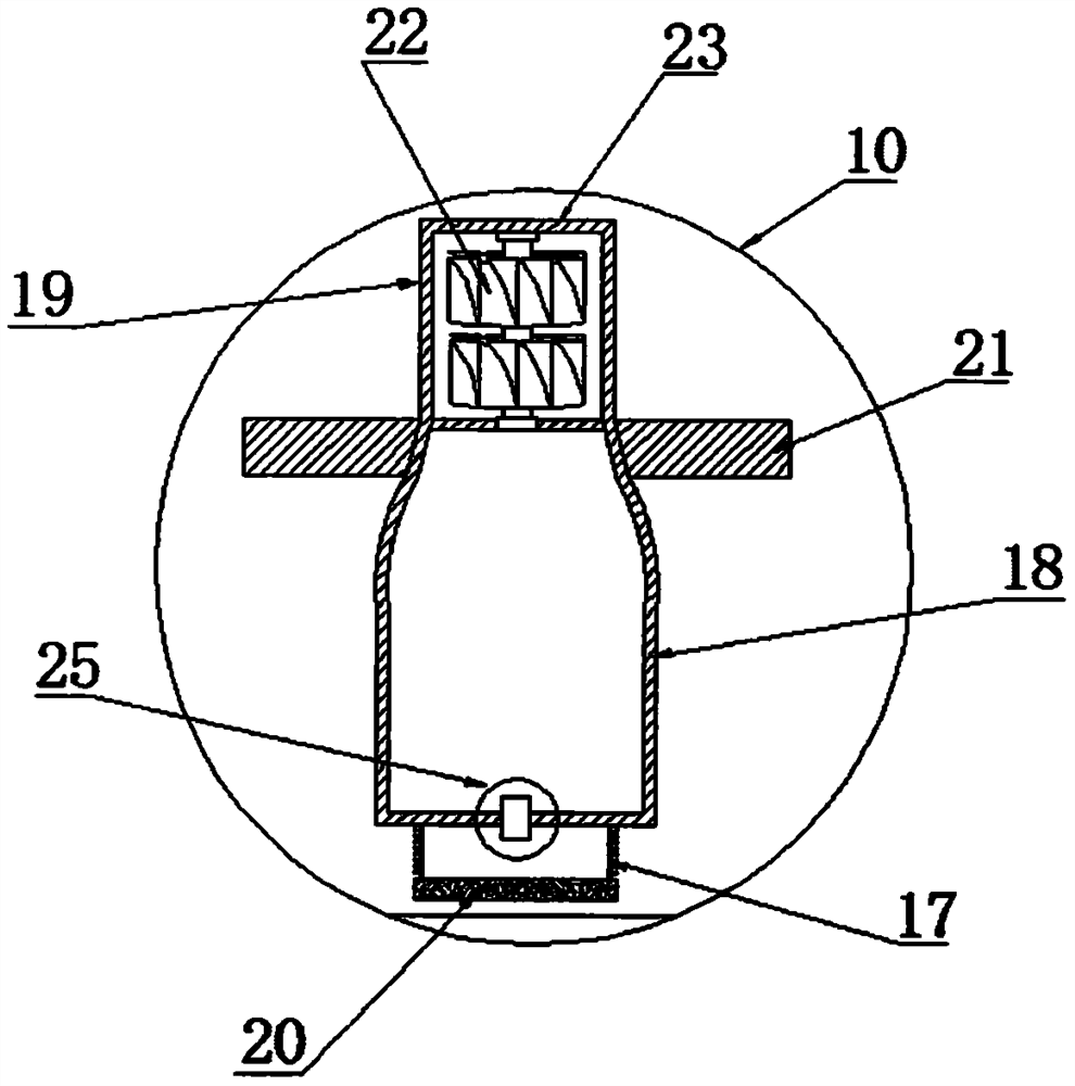 Automatic cupped wine bottle cleaning device based on electrical engineering