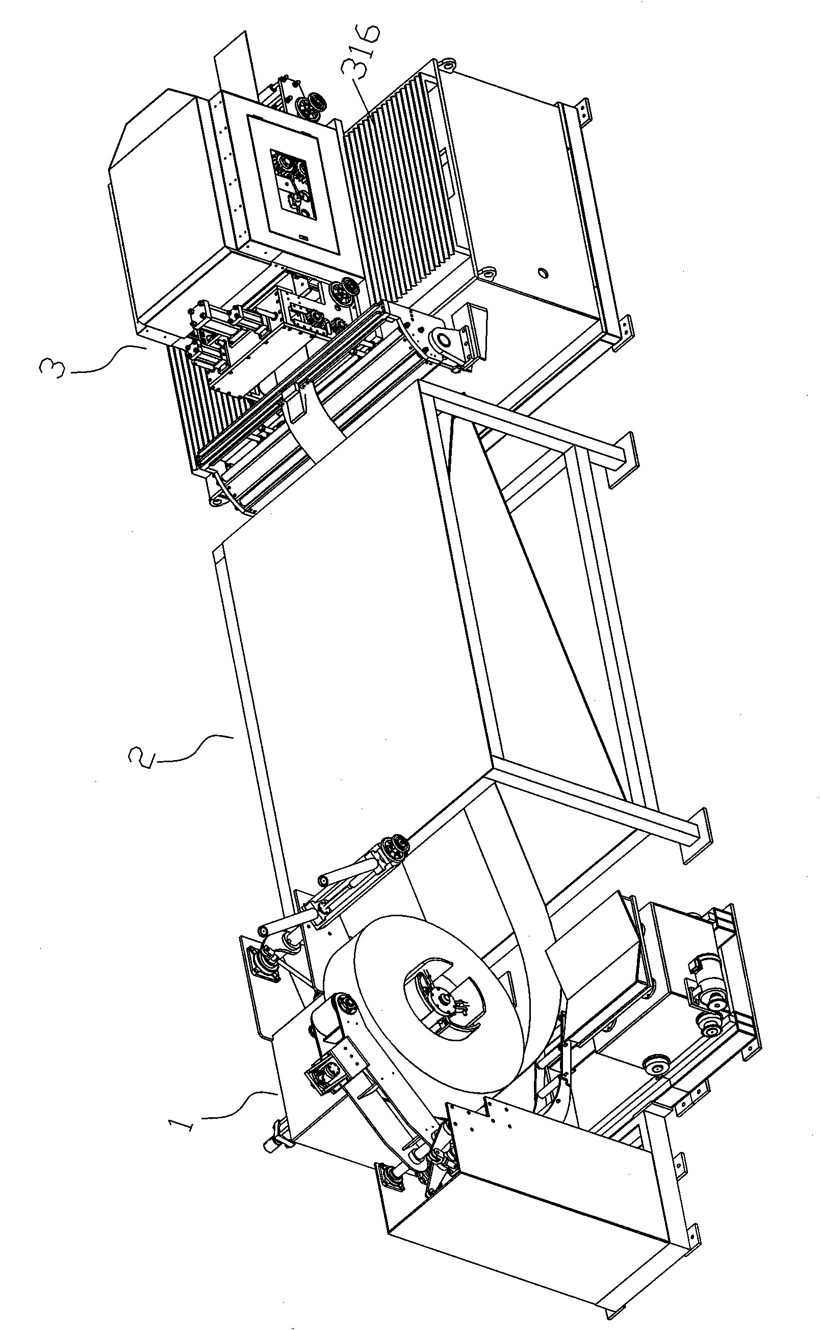 Deflection type servo feeding line