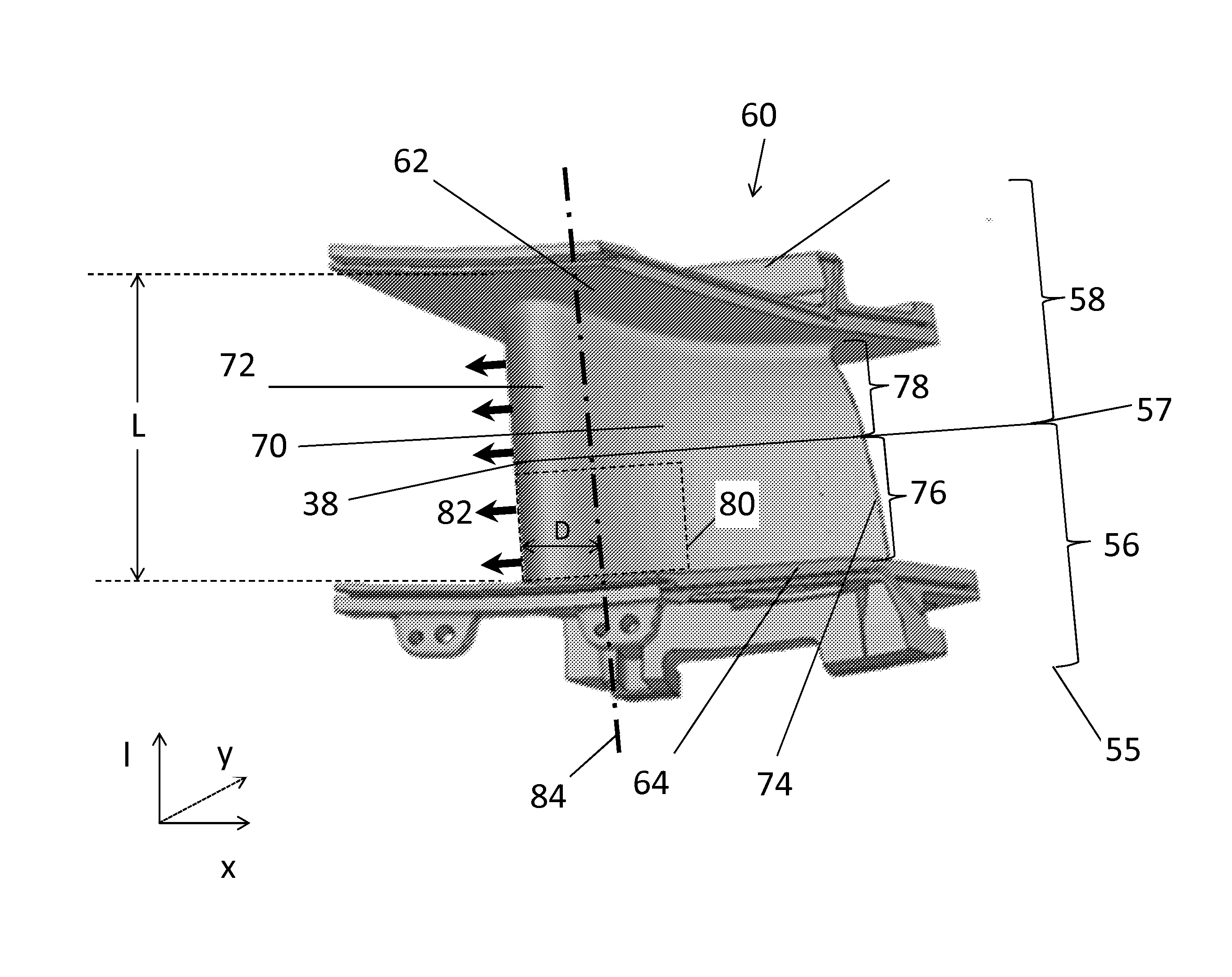 Article for use in high stress environments having multiple grain structures