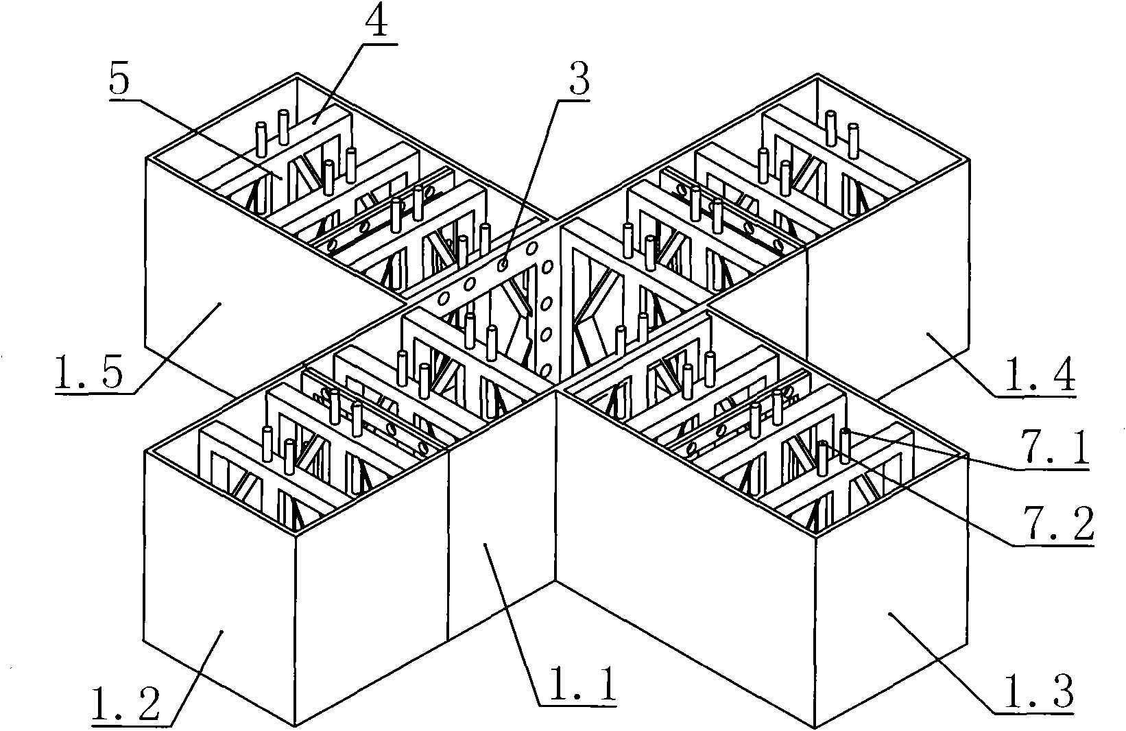 Detachable tower foundation