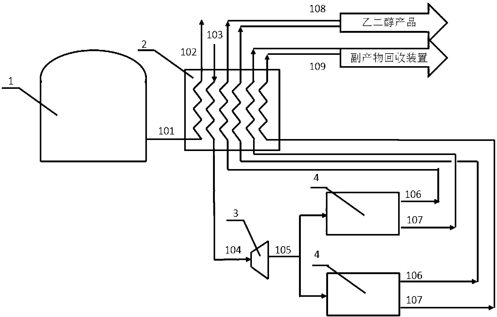 Technology for efficiently purifying glycol obtained through oxalate hydrogenation