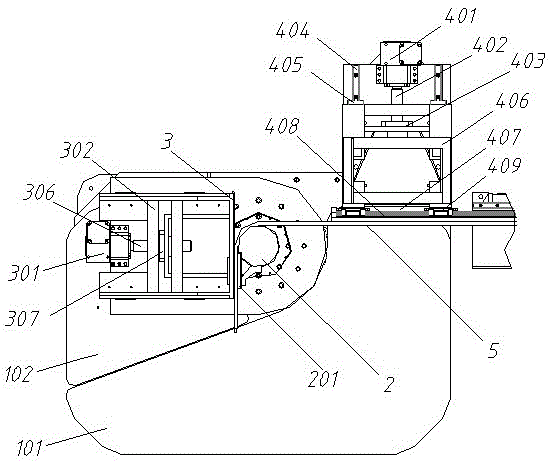 A vertical bending machine
