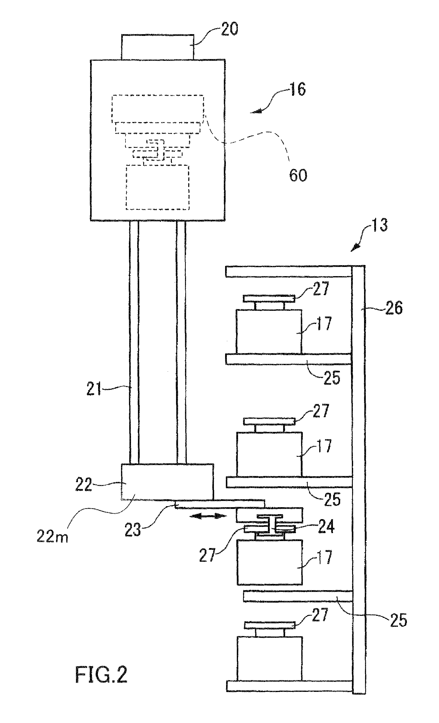 Suspended type transporting carriage and transporting system
