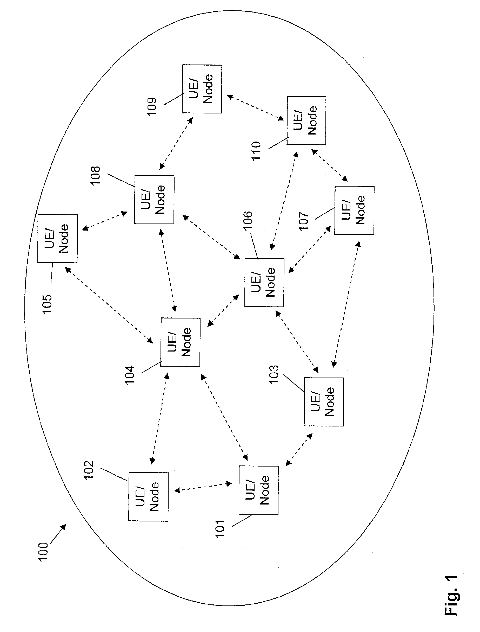 Operating a user equipment in a wireless mesh radio network