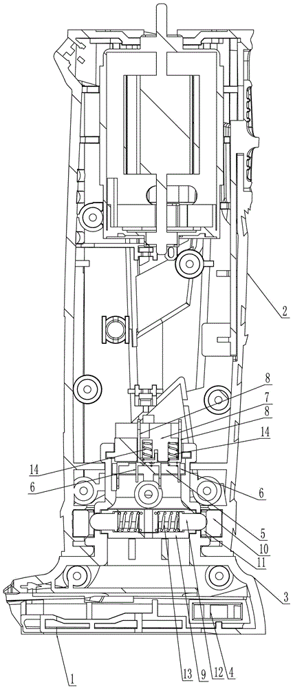 Battery pack rotating mechanism in handheld electric tool