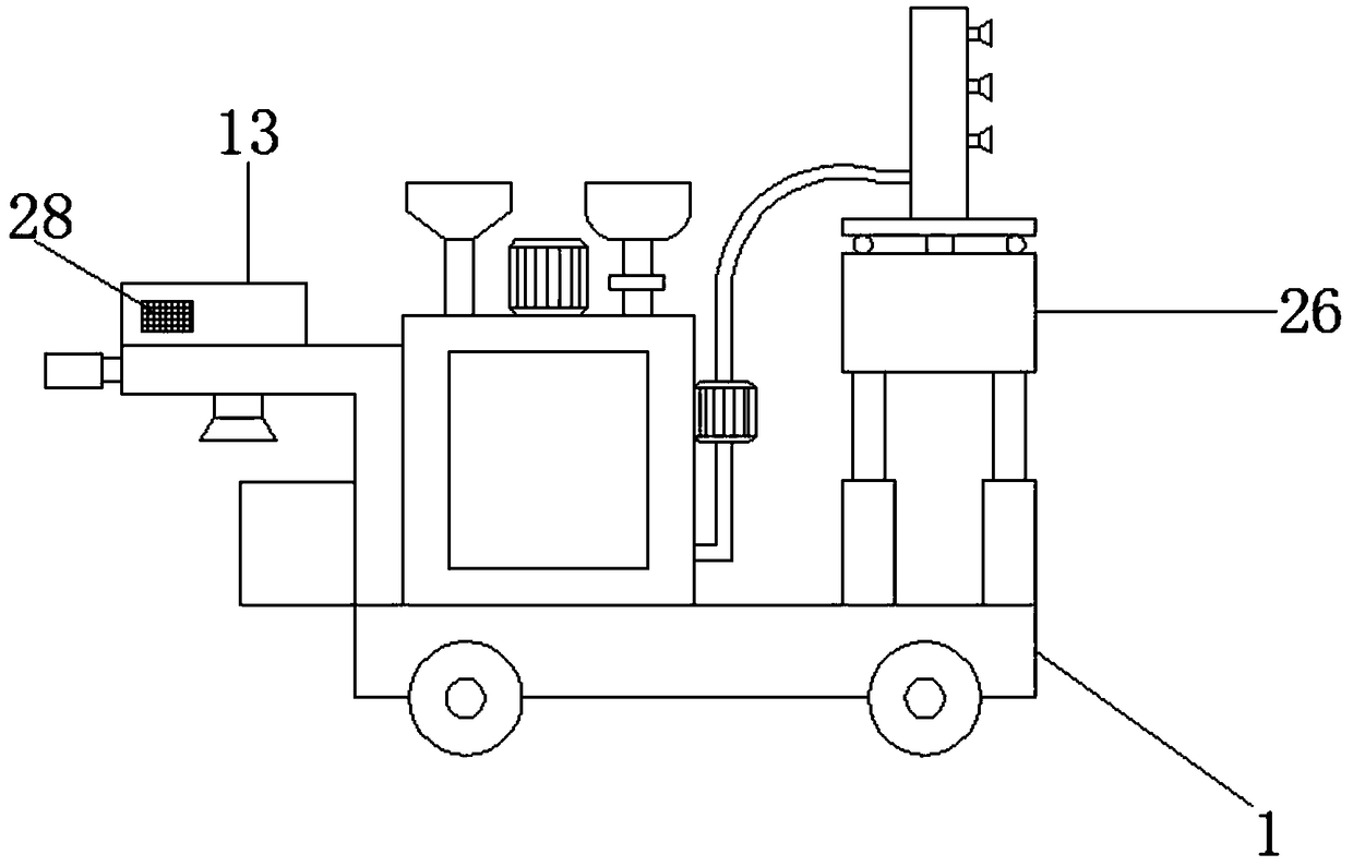 Pasture spraying device capable of rotating in all directions for animal husbandry