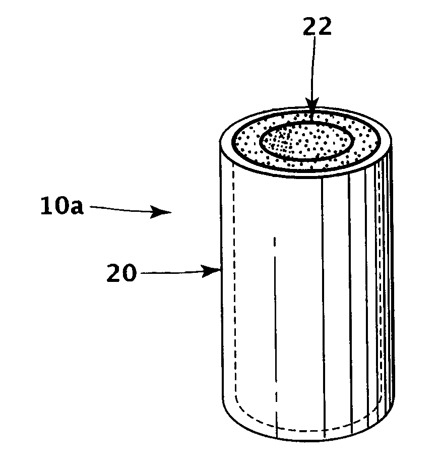 Metal tube with porous metal liner