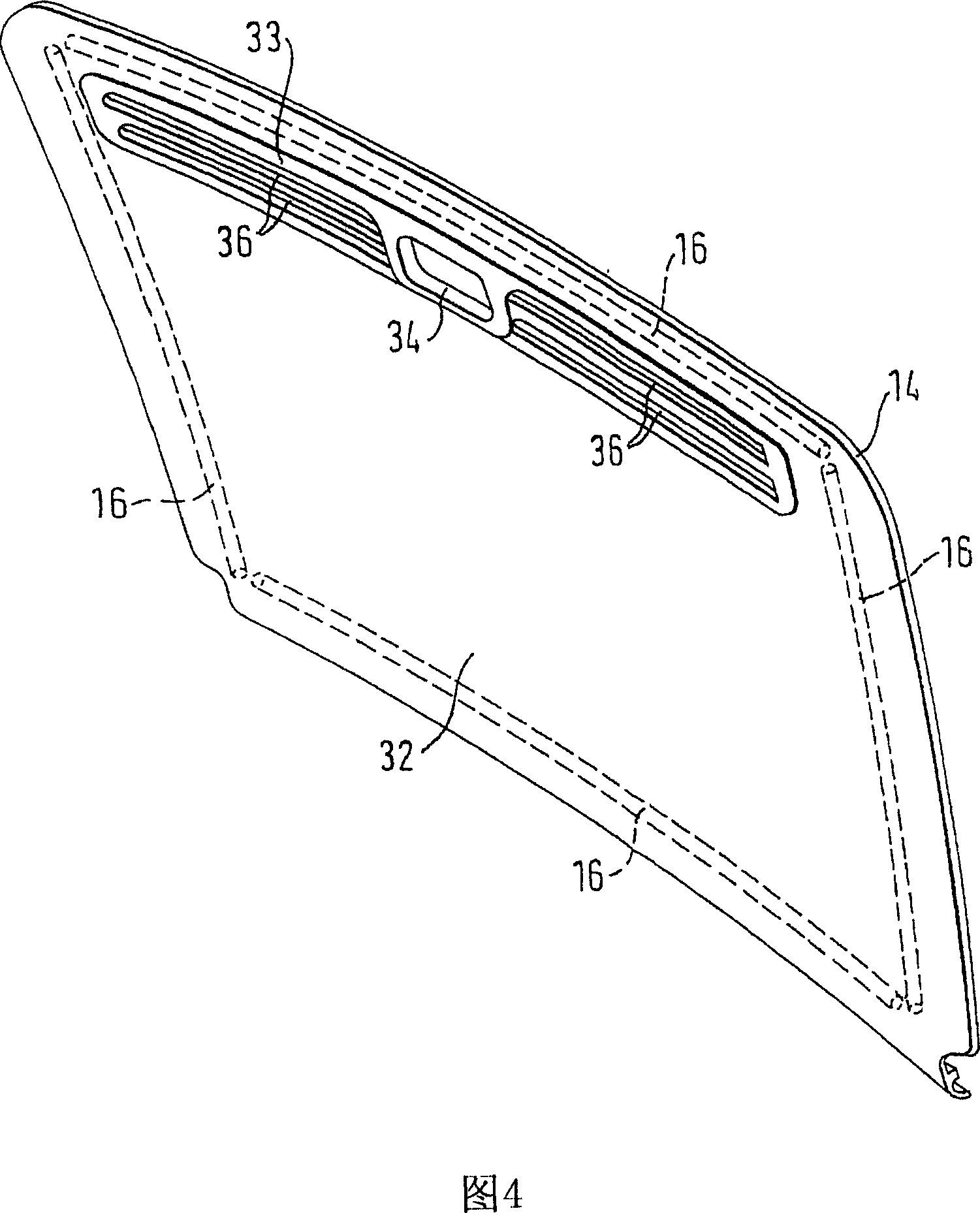 Composite part, in particular a vehicle panel
