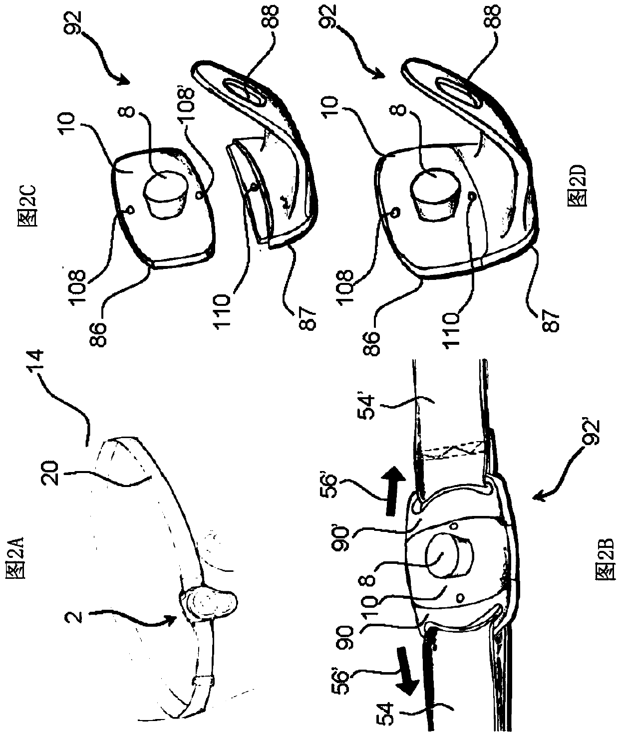 Mounting assembly for a bone conduction hearing device