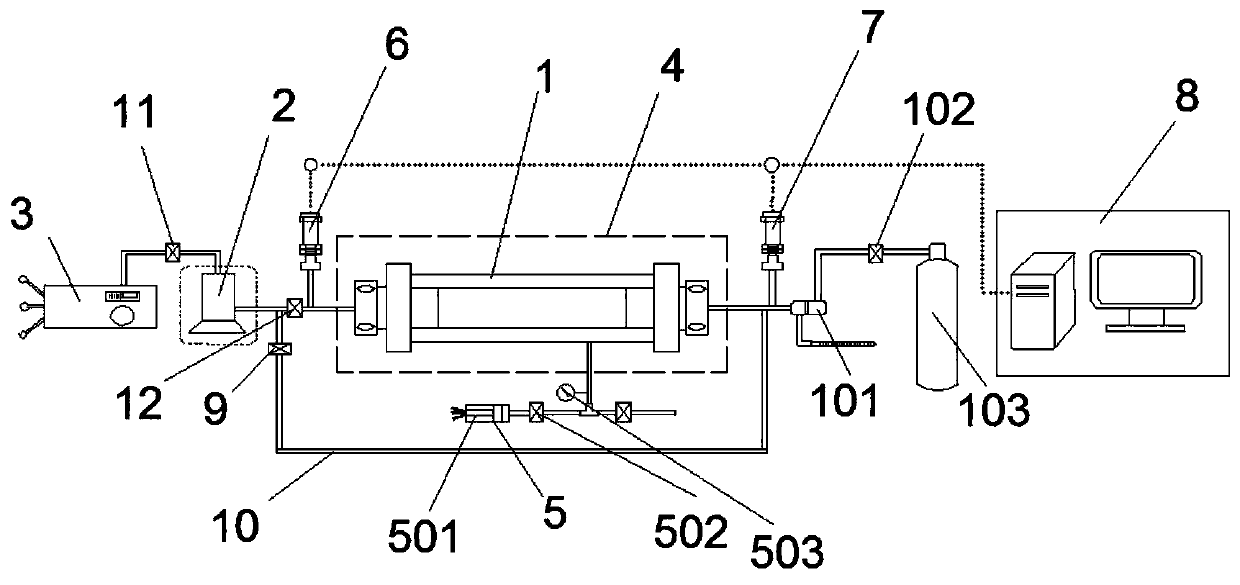 Natural gas well shaft leakage three-dimensional leaking stoppage method and test device thereof