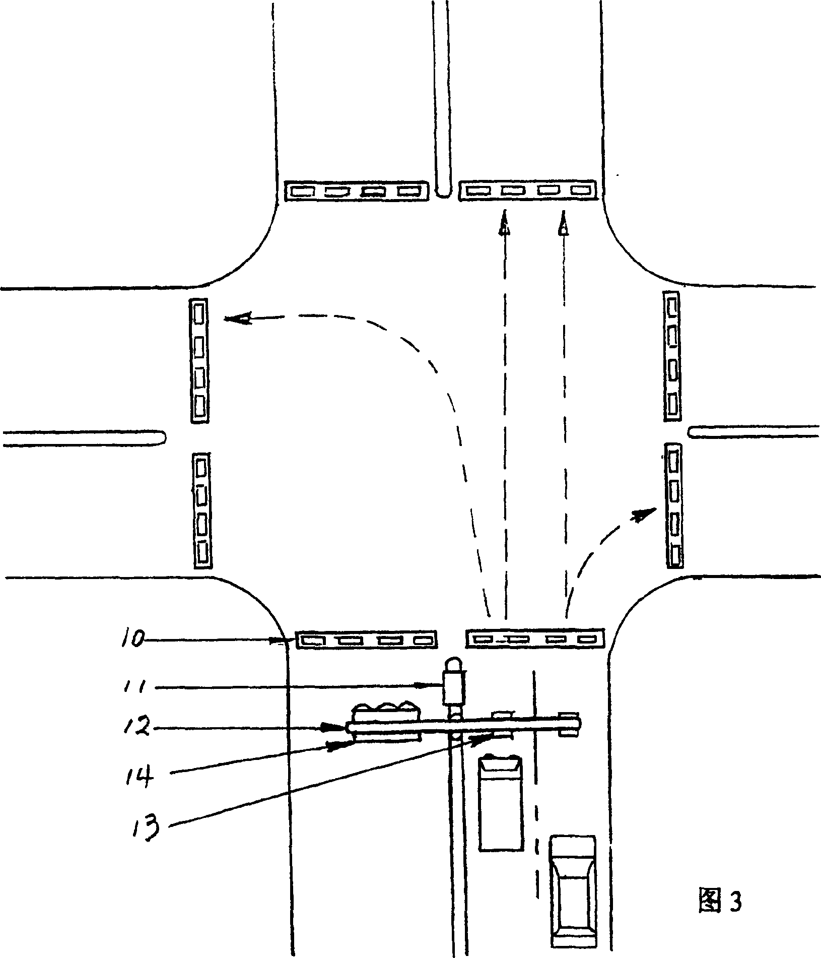 Traffic controlling system with microwave communicating apparatus