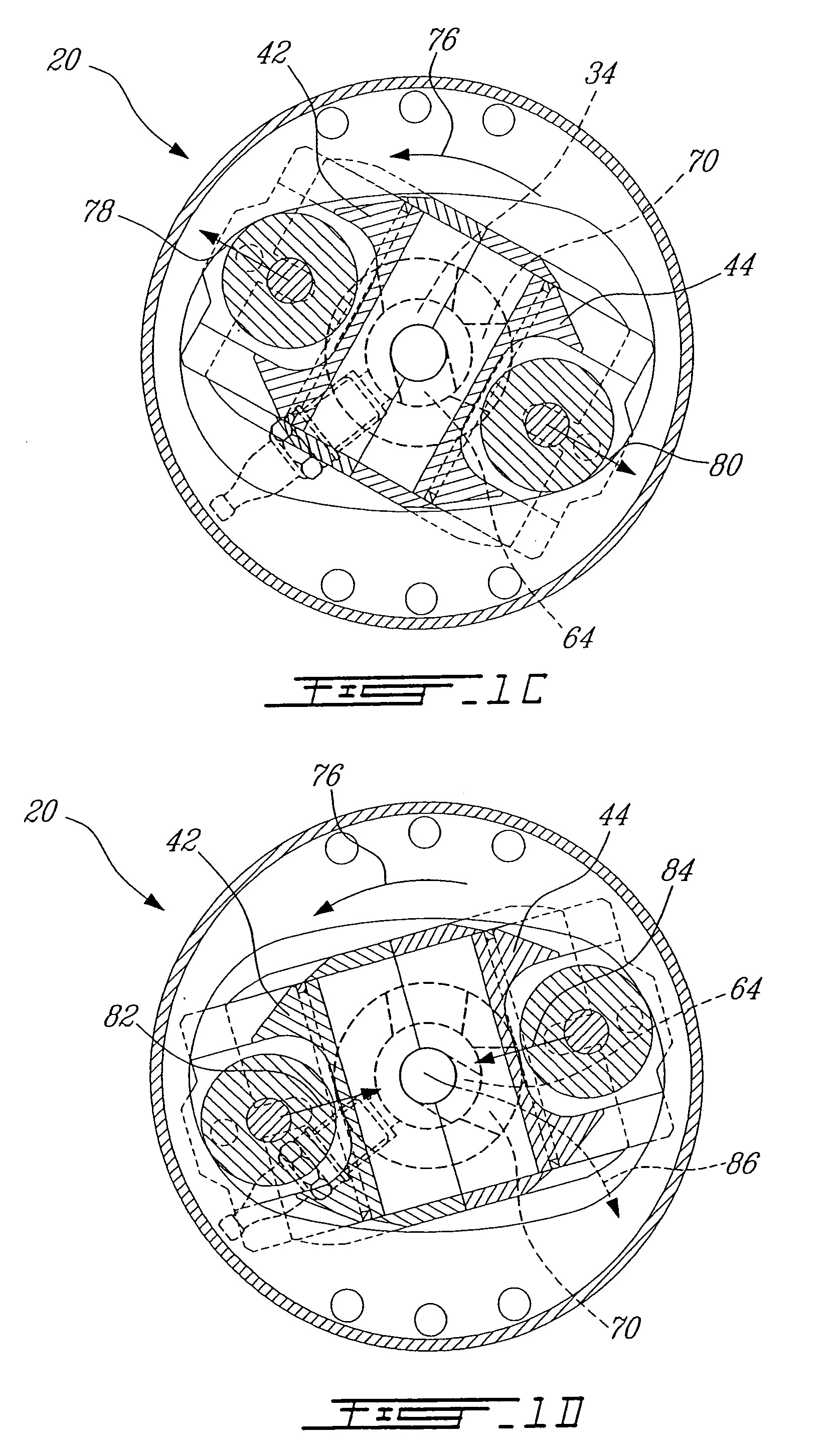 Internal combustion engine/hydraulic motor/fluid pump provided with opposite pistons