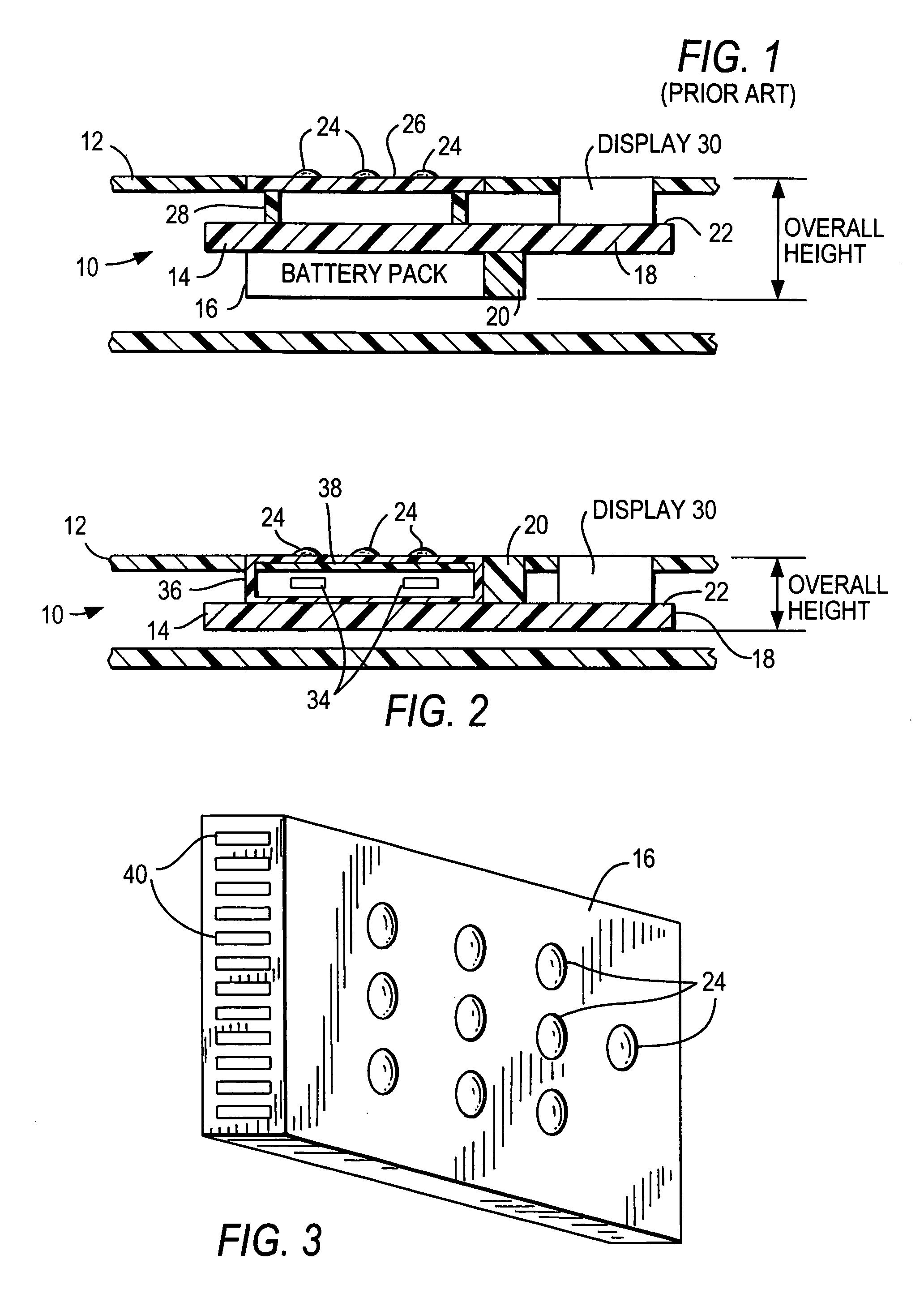 Battery pack incorporated with keys