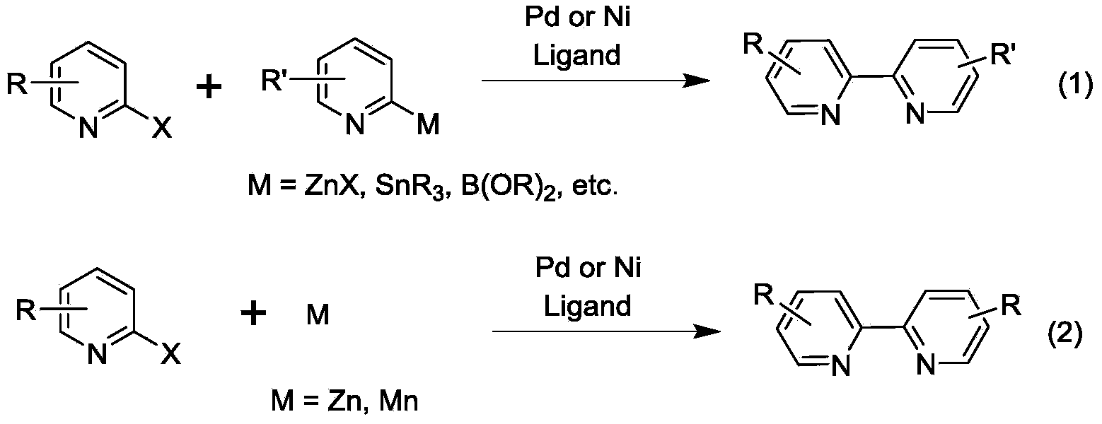 Synthesis method of dipyridyl derivative or analogue