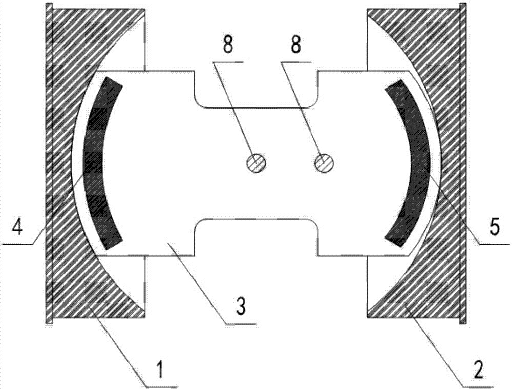 A center-fixed rotary energy-dissipating connector