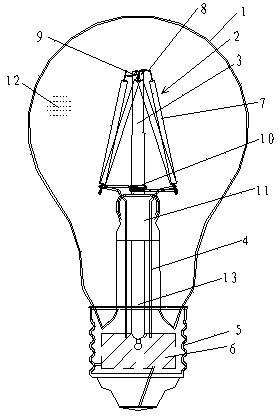 Large-angle all-round-lighting LED bulb