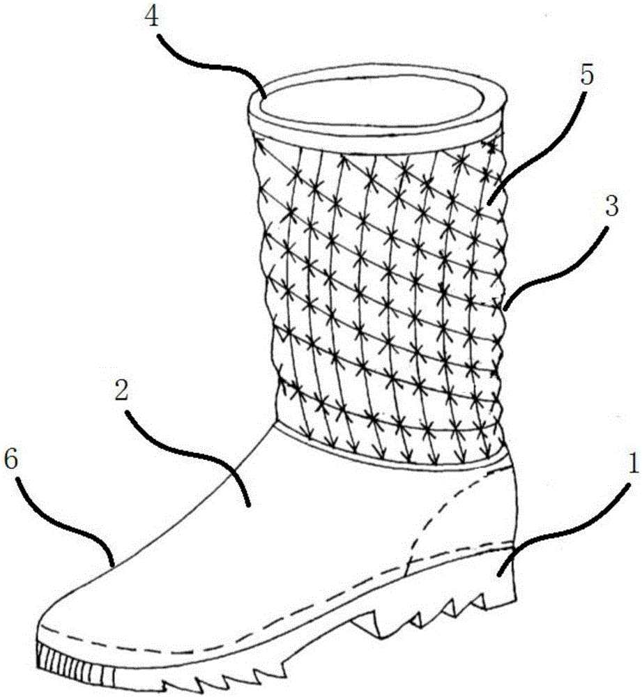Puncture-proof rain boot