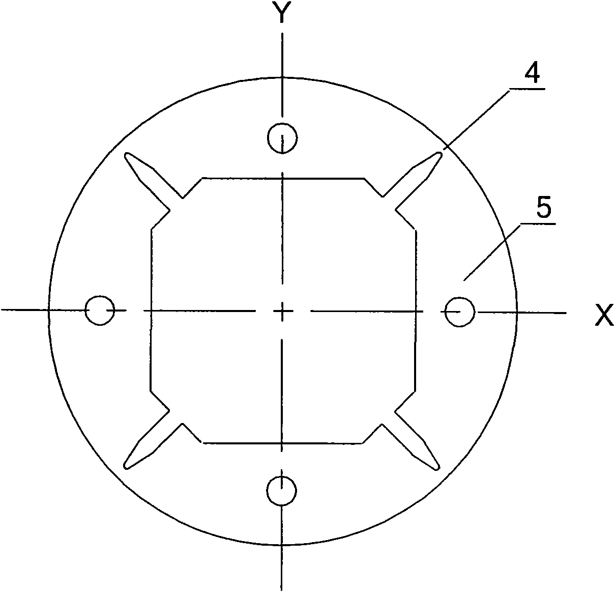Mixed magnetic bearing with horizontal-coil uniform radial pole and low-loss outer rotor
