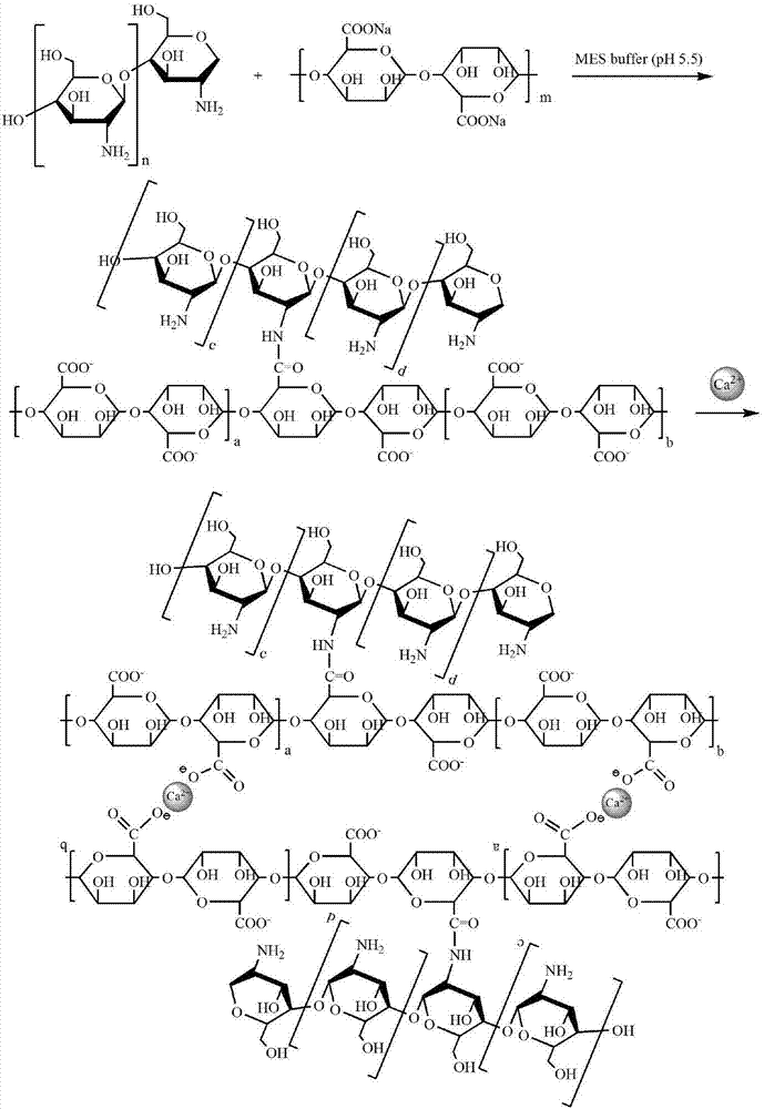 Bifunctional material for detecting and adsorbing copper ions as well as synthetic method and application thereof