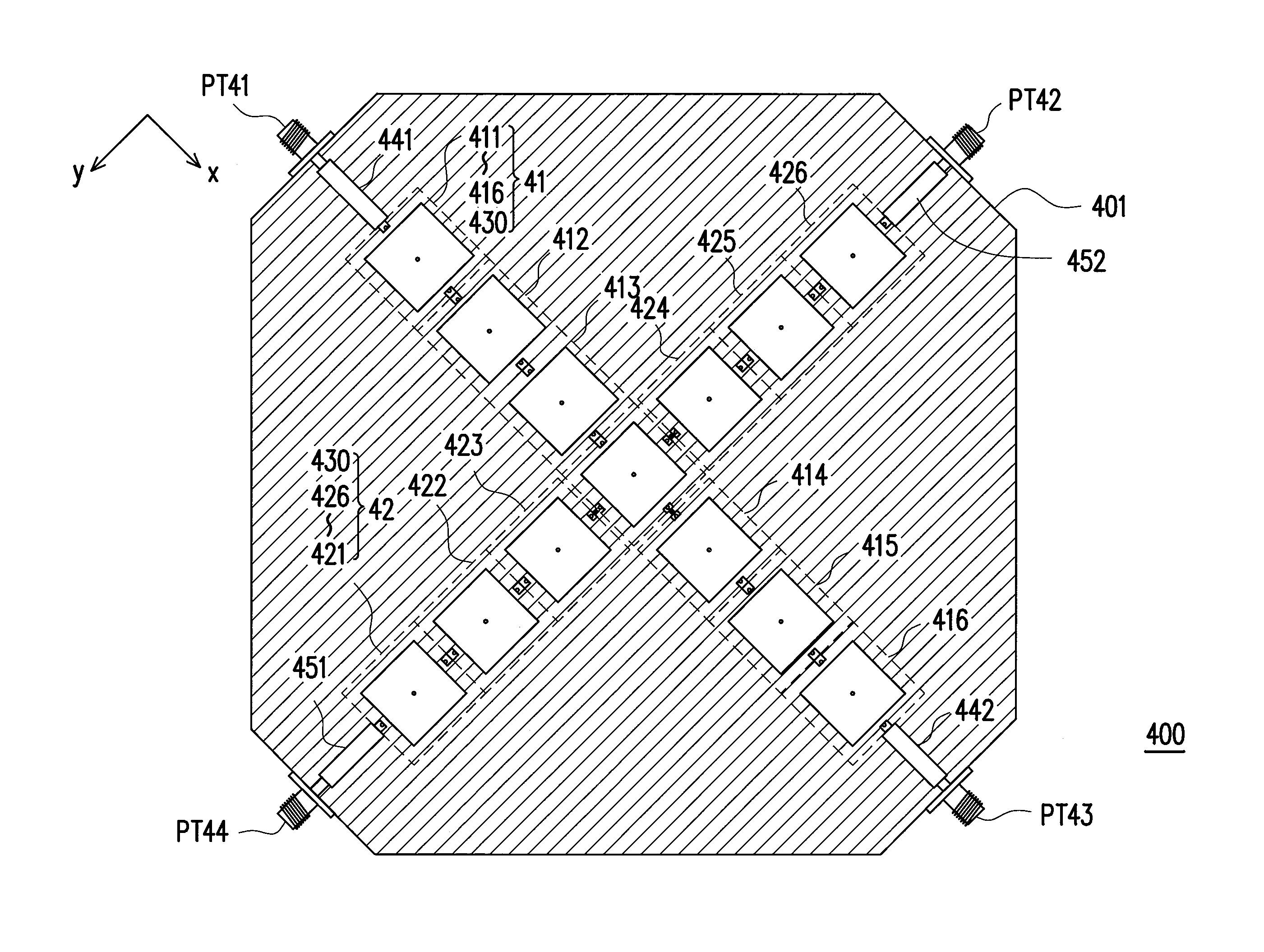 Leaky-wave antenna capable of multi-plane scanning